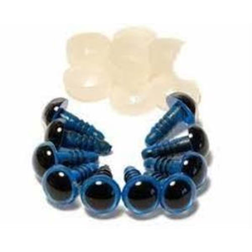 Vidalı Göz 10mm Mavi (1 Adet)