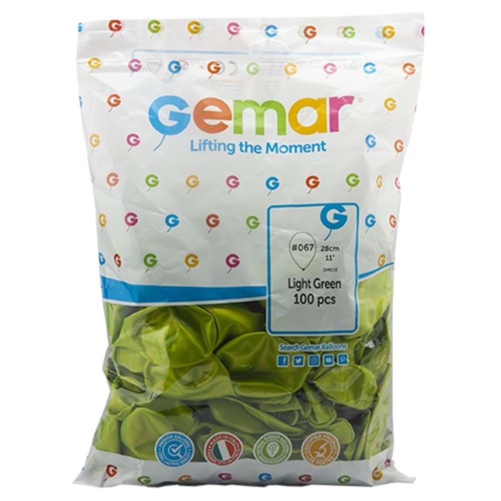 Metalik Balon Gm110 28Cm 100 Lü A.Yeşil 067