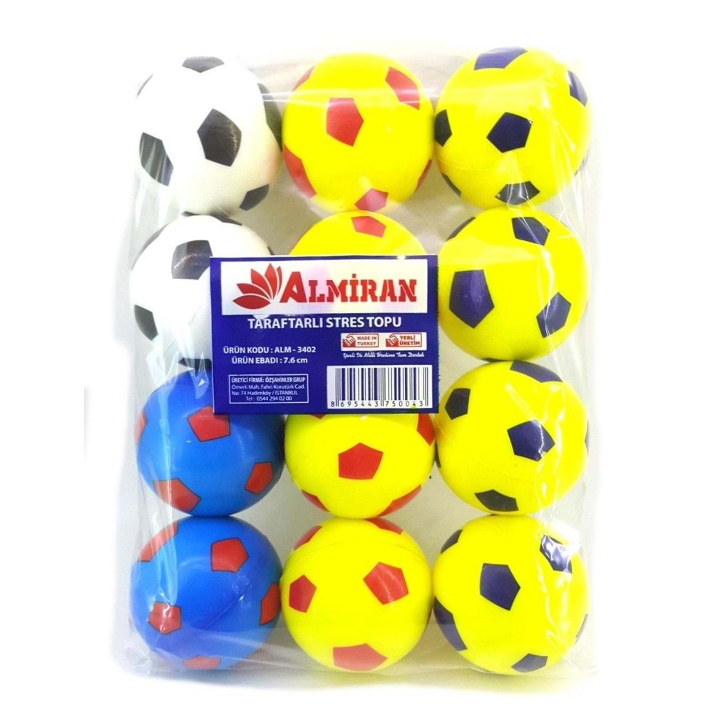 Almiran Stres Topu 7.6Cm Taraftar (1 Adet)