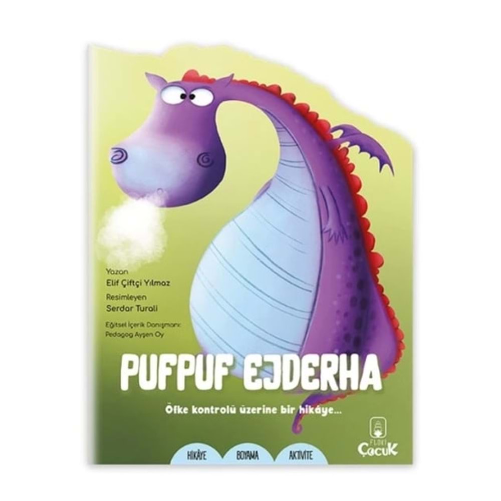 Kivi Çocuk Şekilli Kitaplar 3Lü Aktivite Pufpuf Ejderha