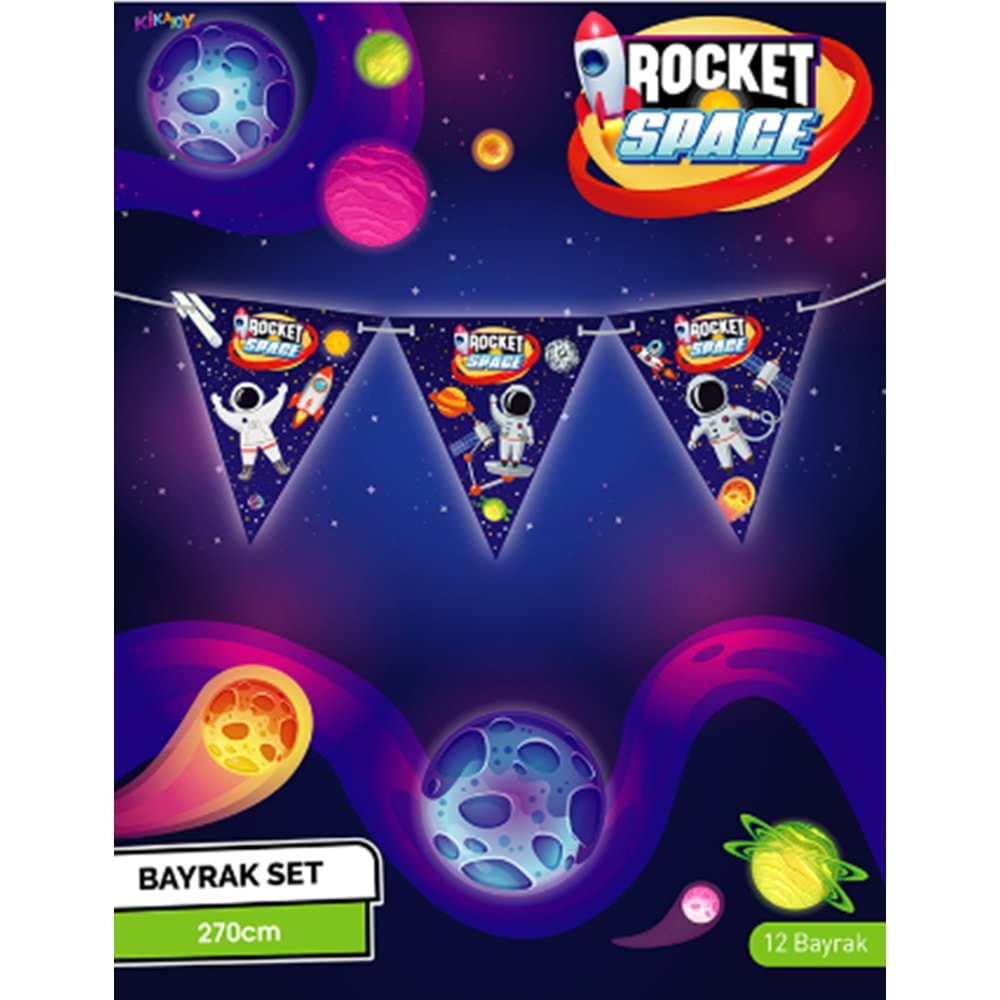 Kika Rocket Space Üçgen Flama
