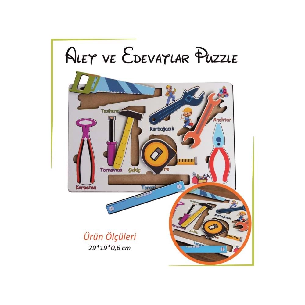 Ankebut Oyuncak Alet ve Edevatlar Puzzle Yapboz 29 * 19 cm