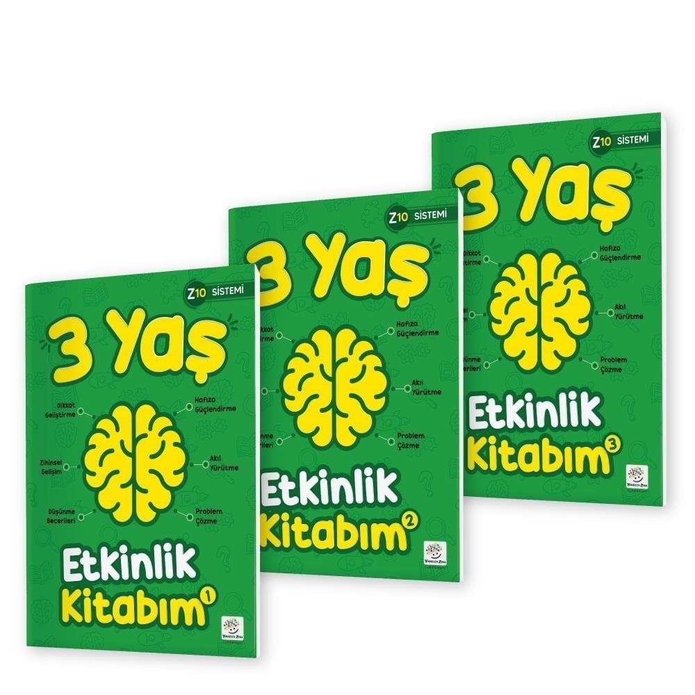 Yükselen Zeka Etkinlik Kitabım Seti 3 Yaş (Z10 Sistemi)