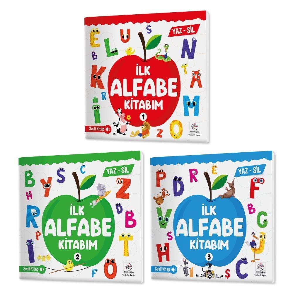Yükselen Zeka İlk Alfabe Kitabım Seti (Yaz-Sil) - Sesli Kitap