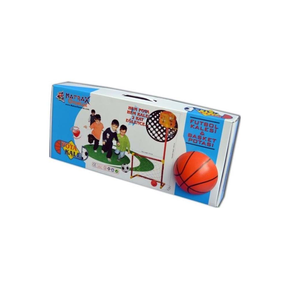 Matrax Oyuncak Portatif Kale Basket Potası 2 si Bir Arada