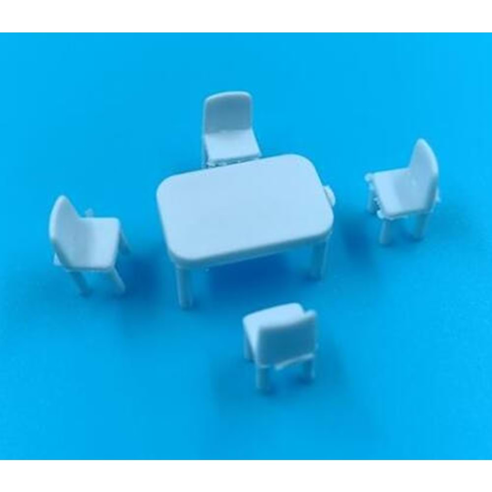 Jordania Masa Ve 4 Sandalye 1/100 (Maket Ürünüdür)