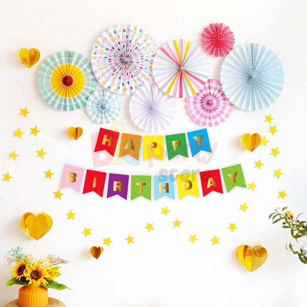 Karton Yazı Lüks Happy Birthday