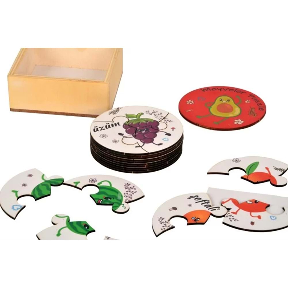 3’lü Puzzle Seti Meyveler