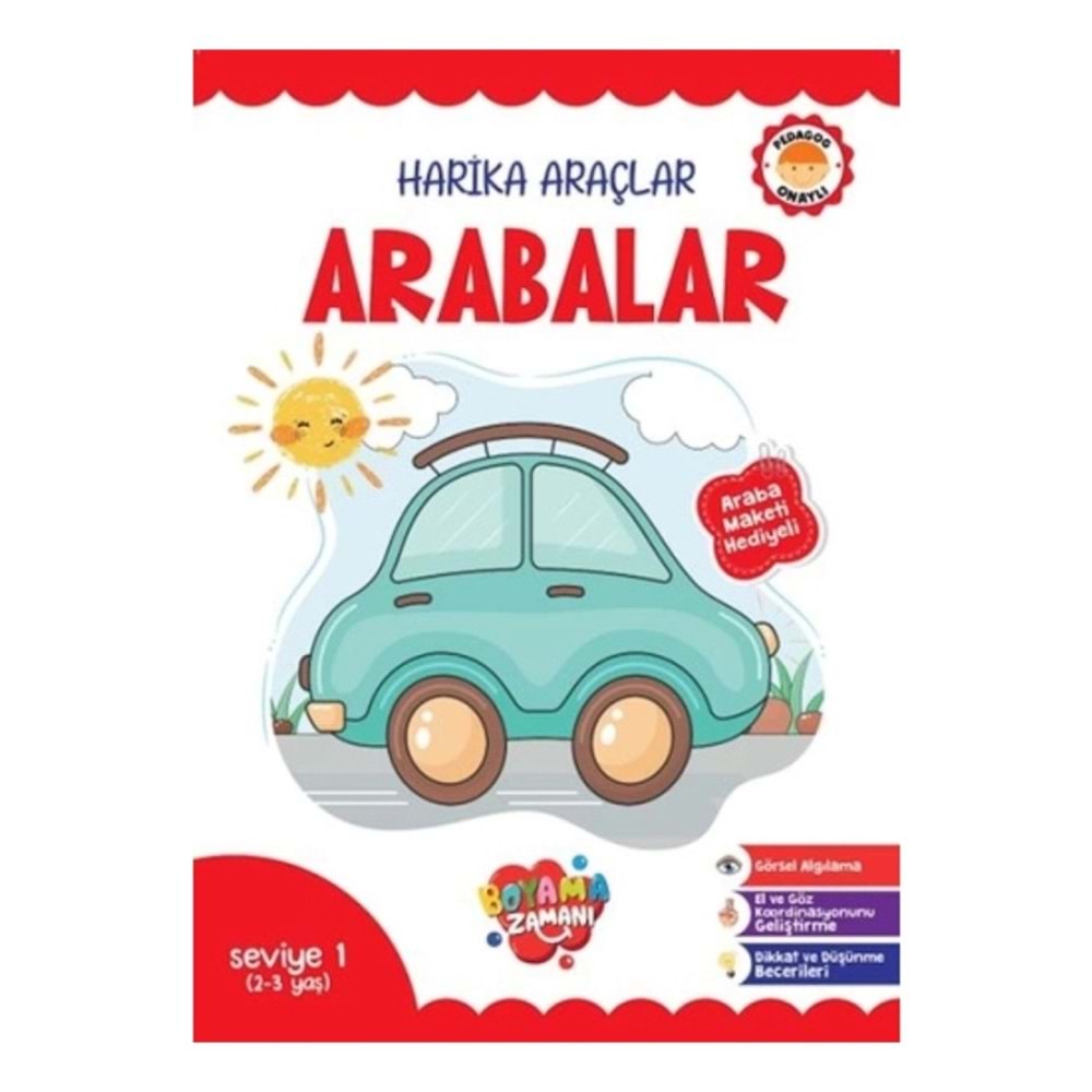 Boyama Seviye 1 Harika Araçlar 2-3 Yaş