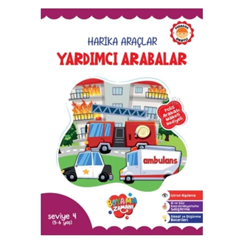 Boyama Seviye 4 Harika Araçlar 5-6 Yaş