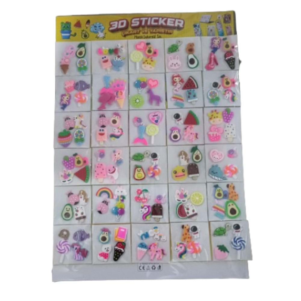 Altıntaş Plastik 3D Sticker Kartela -30-