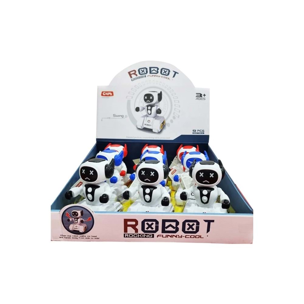 Ctoy Sürtmeli Sürtmeli Mini Stantlı Robot 3 Ass