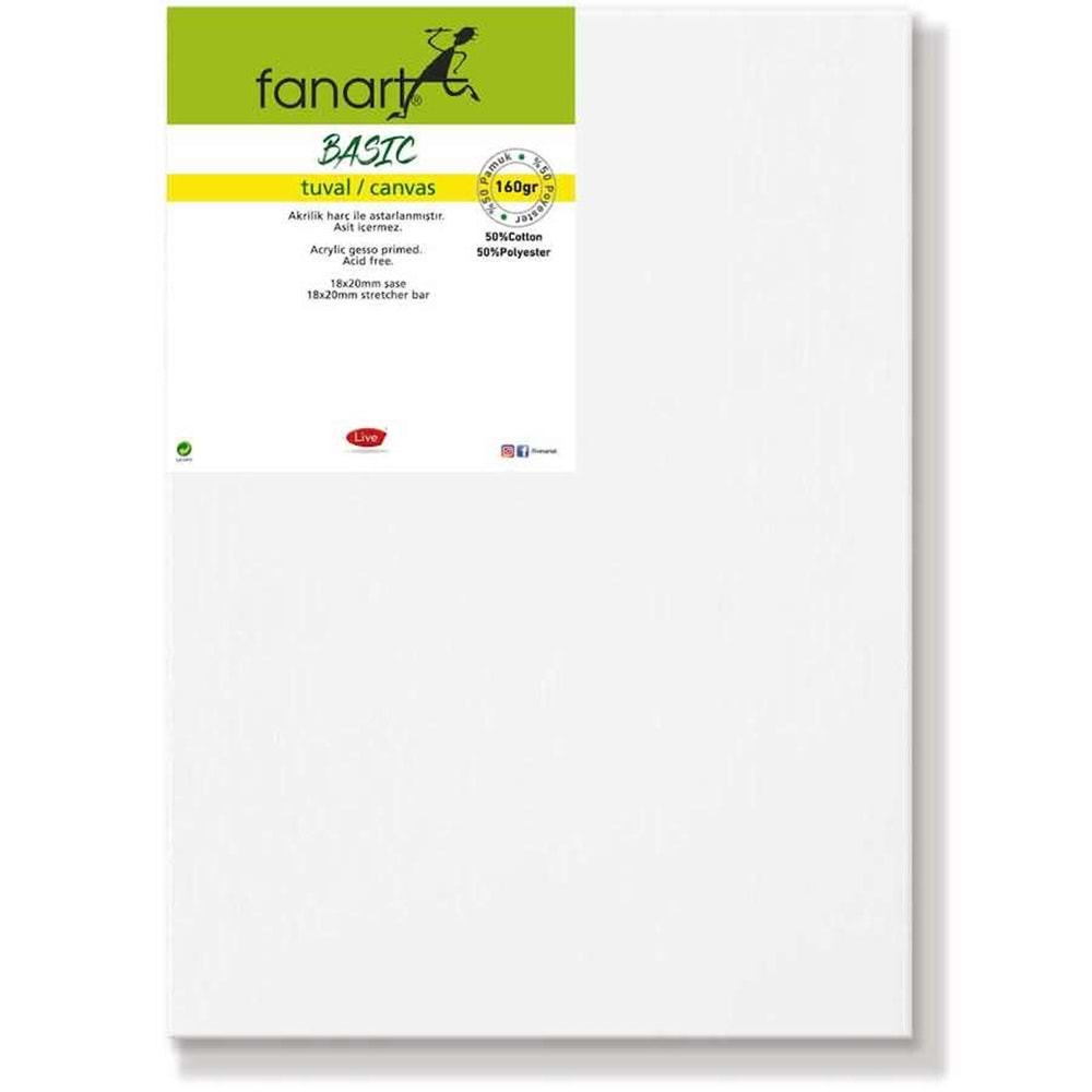 Fanart Basic Tuval Pamuk&Polyester 160gr 15x30