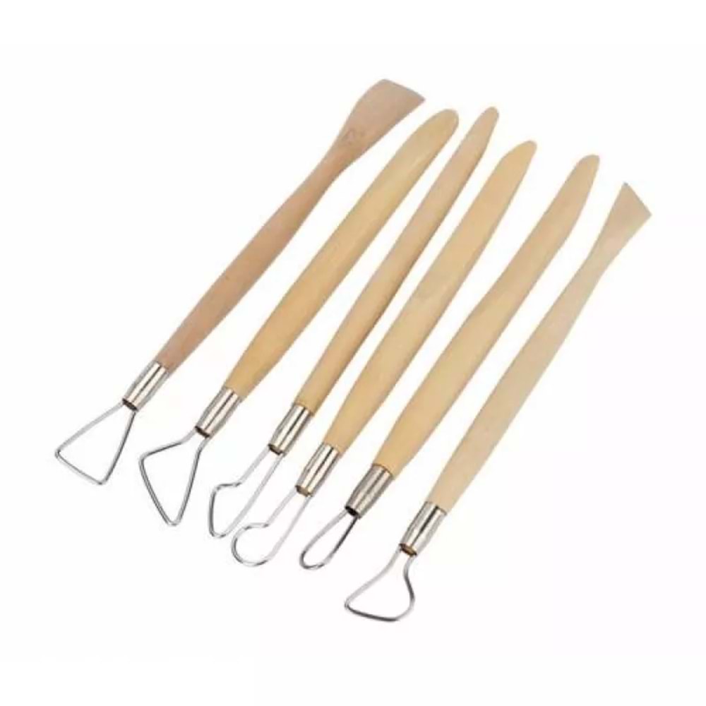 Ahşap Saplı Ebeşuar Seti 6Lı