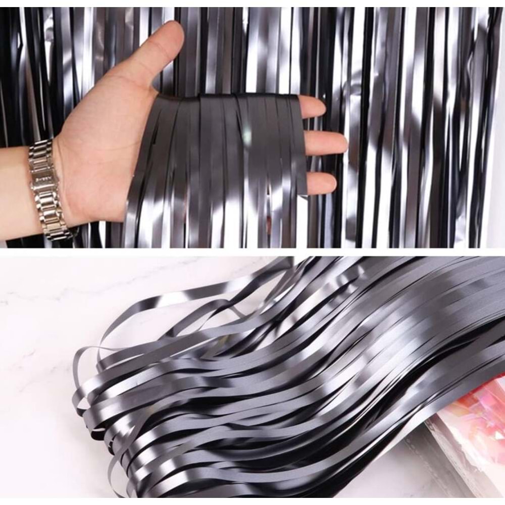Dekoratif Püskül Saçak Perde Mat Parlak 240x75