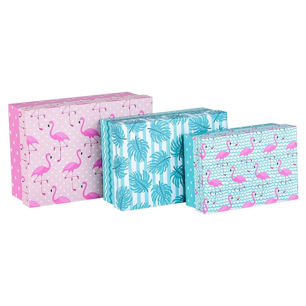 Mikro 4225 St. 3 Lü Küçük Kutu Seti Flamingo