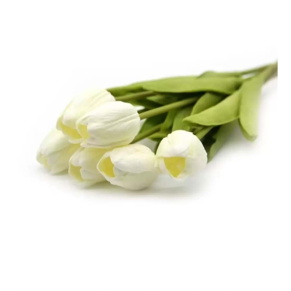Ivory Dekoratif Yapay Islak Lale