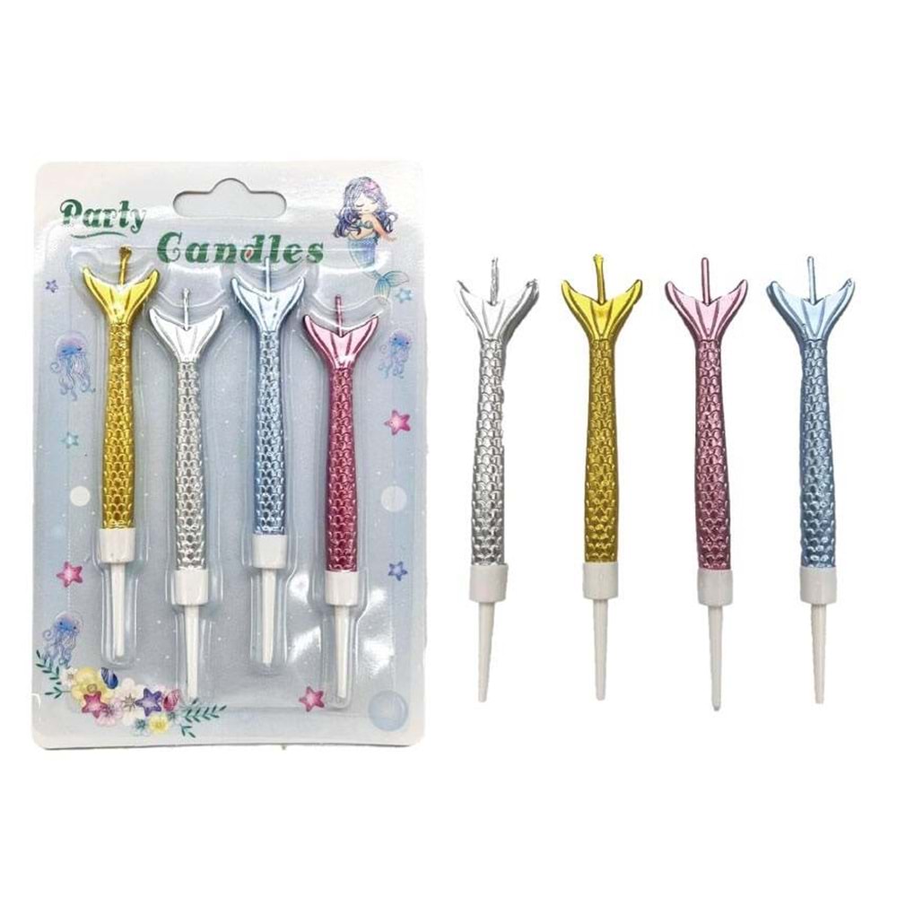 Mum Deniz Kızı Kuyruklu 12cm 4 Lü
