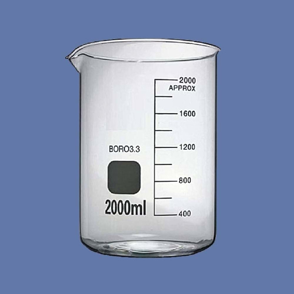 Cam Beher Glas 2000Ml Kısa Form