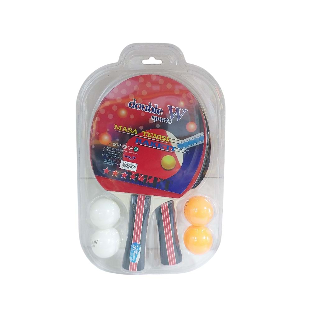 Double W Masa Tenisi Pinpon Raket Seti RKT-38