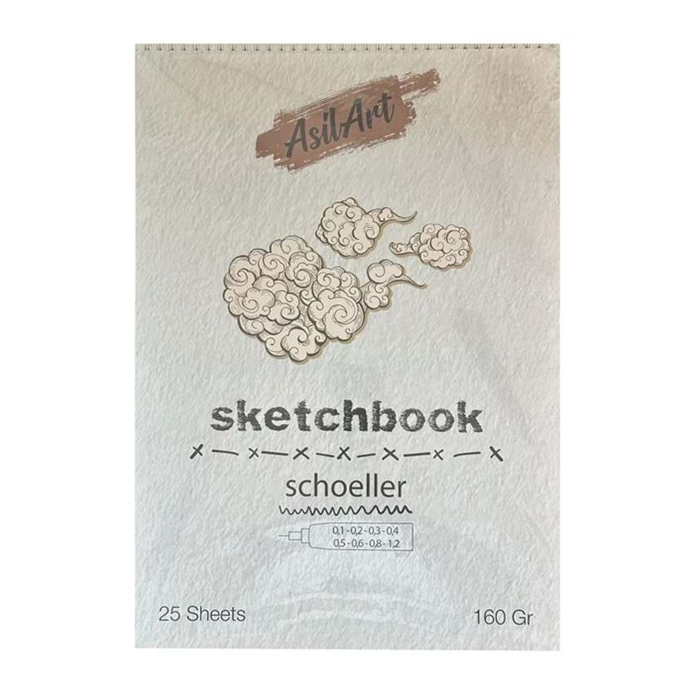 Asilart Sketchbook 160gr A5 Schoeller 25Yp