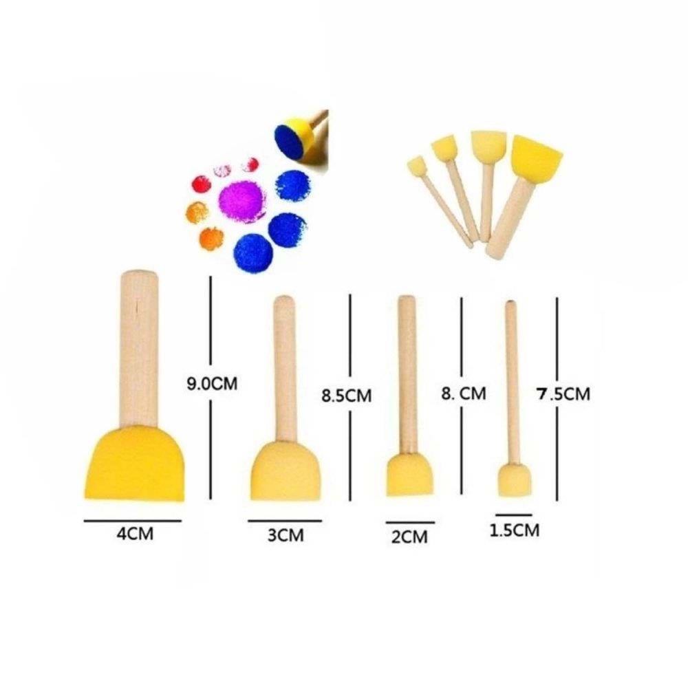 Sünger Ponpon Fırça 4 Lü Set 23788
