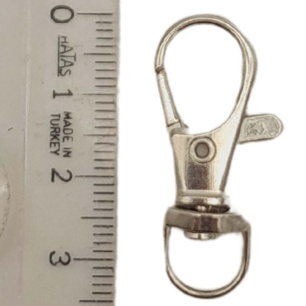 Çanta Aksesuar 1 cm Gümüş Renk No:2 Kanca 1 Adet