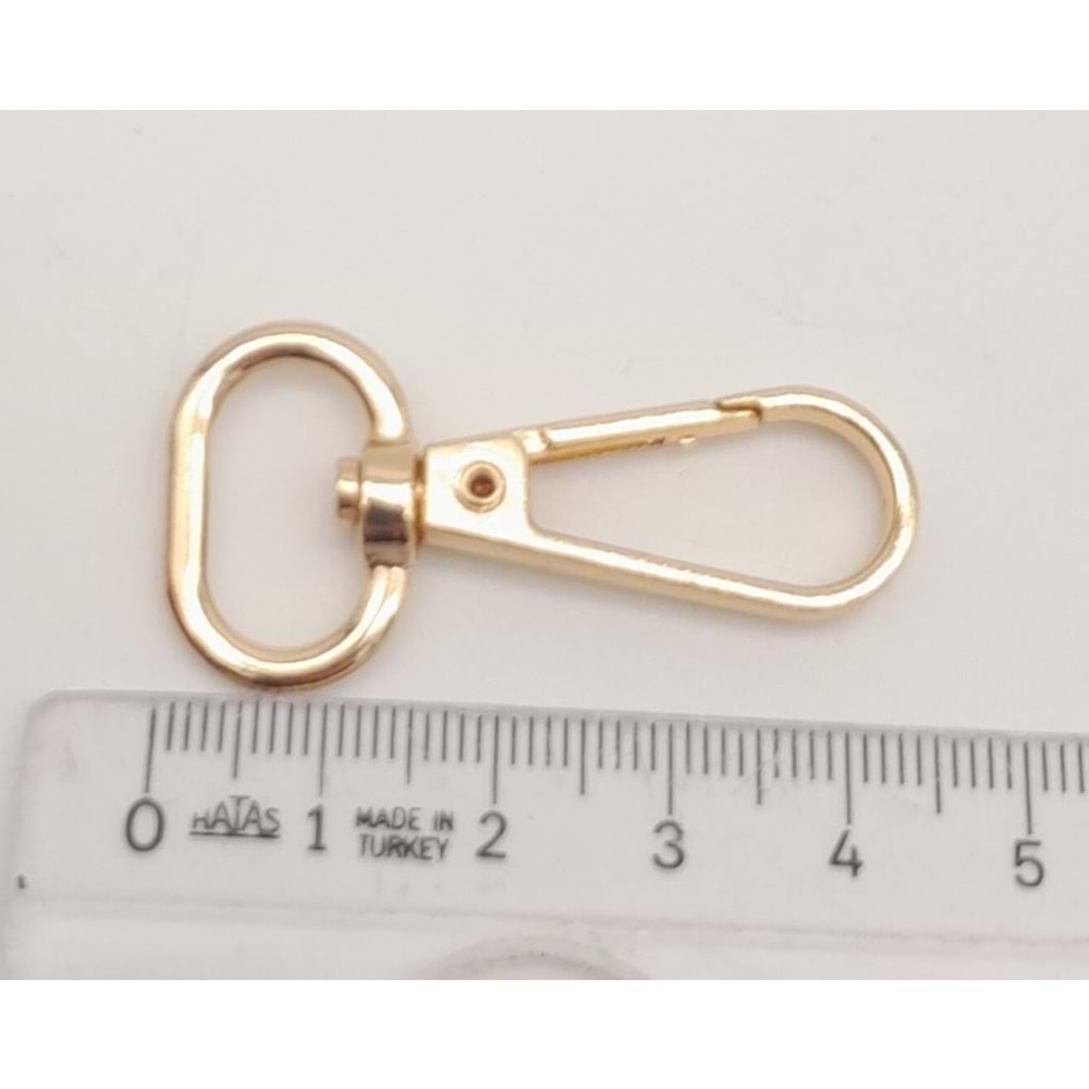 Çanta Aksesuar 1.5 Cm Light Gold Renk Kanca 1 Adet