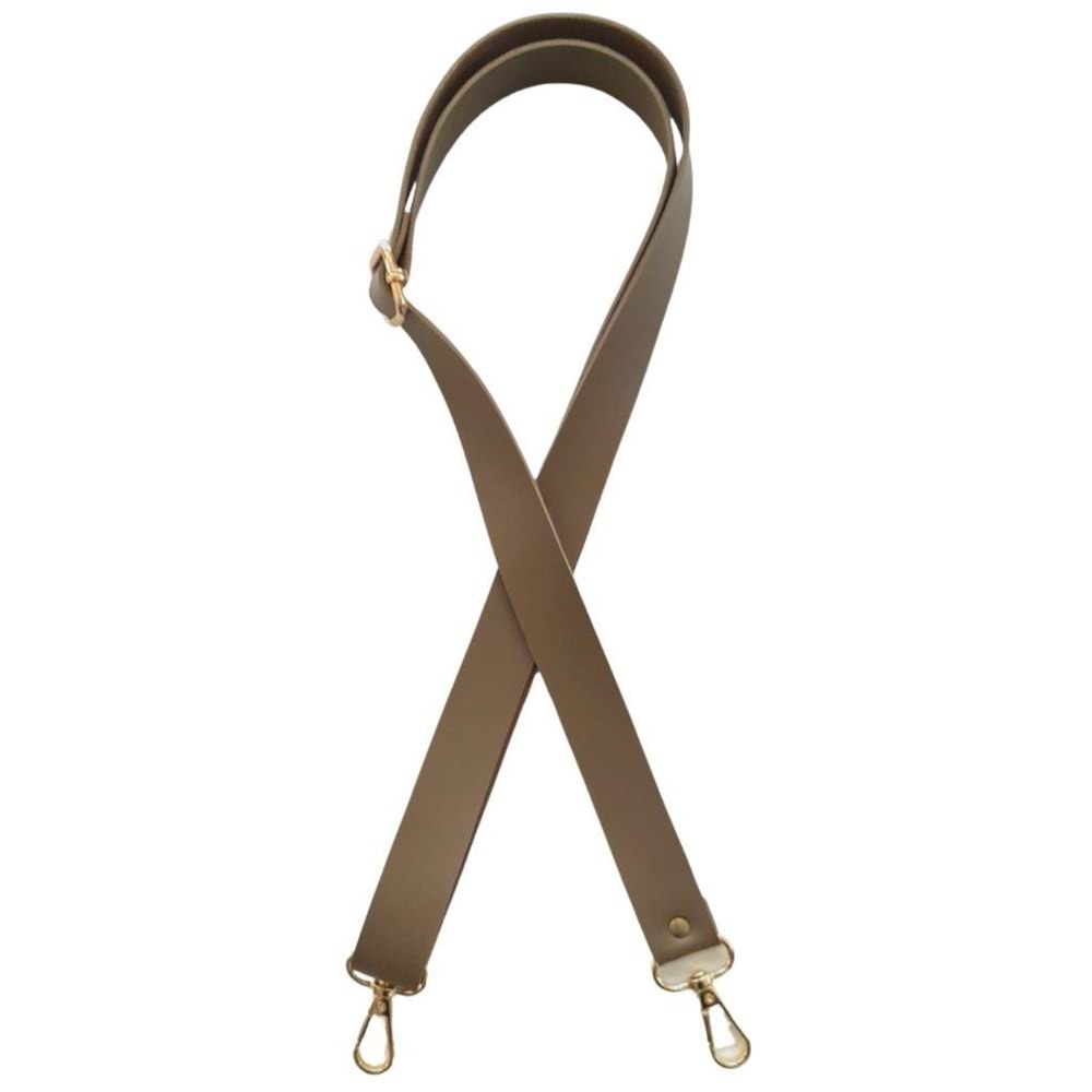 Çanta Aksesuar Suni Deri Ayarlı Çanta Sapı 120x2.4 cm Vizon Renk Light Gold Metalli