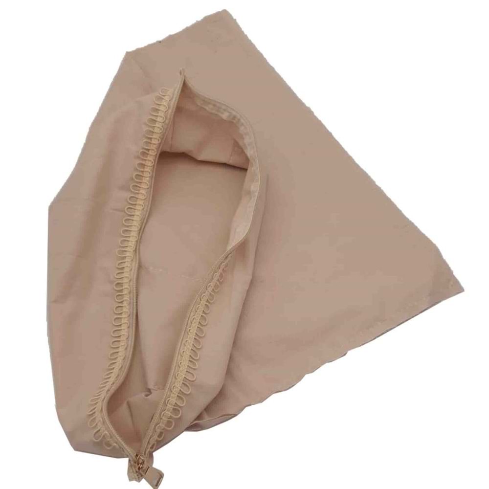 Çanta Aksesuar Bej Renk 45X45 Cm, Dikilmiş Halde, Fermuarlı Astar