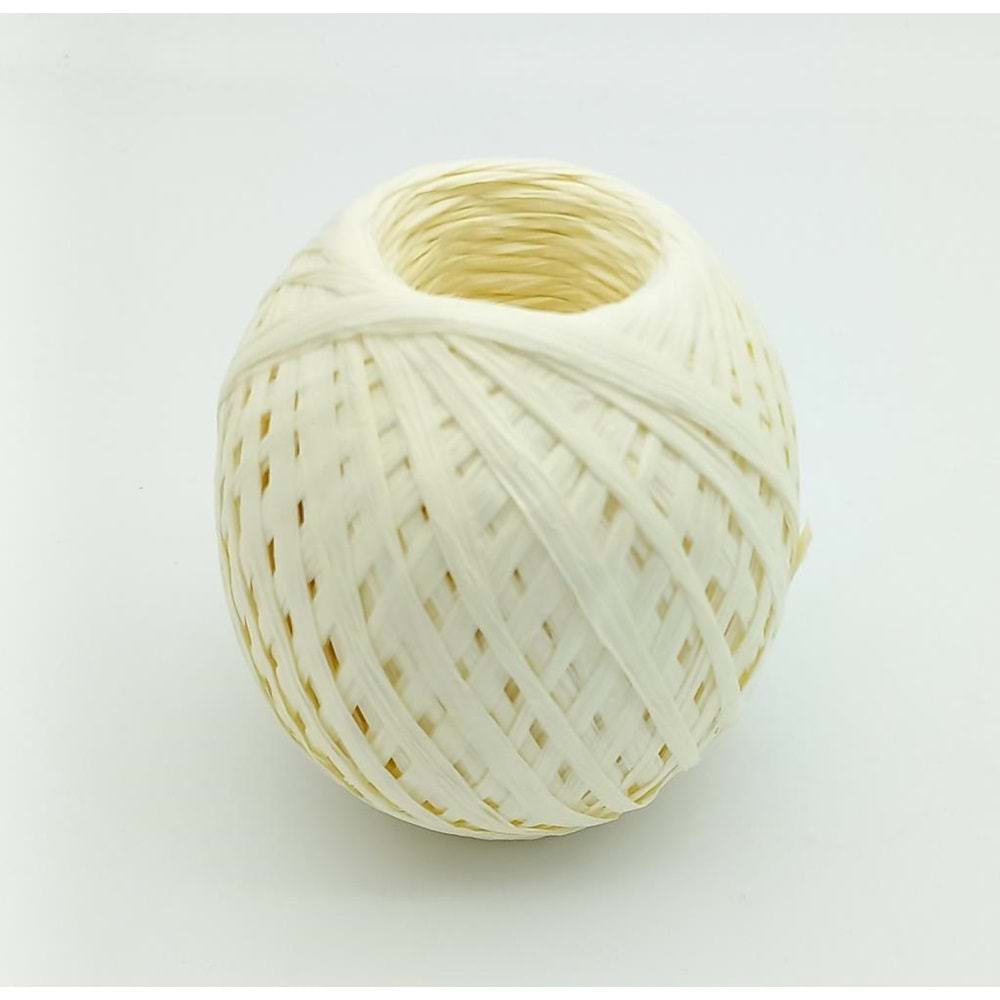 Çanta Aksesuar Bobin Rafya 150 Gr Krem