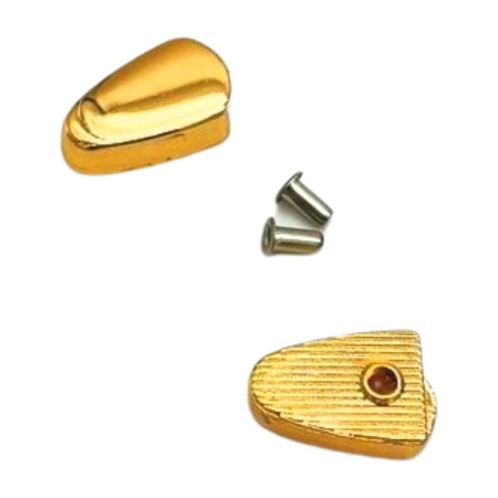 Çanta Aksesuar Light Gold Renk Fermuar Stop Büzgü Ucu 2 Adet