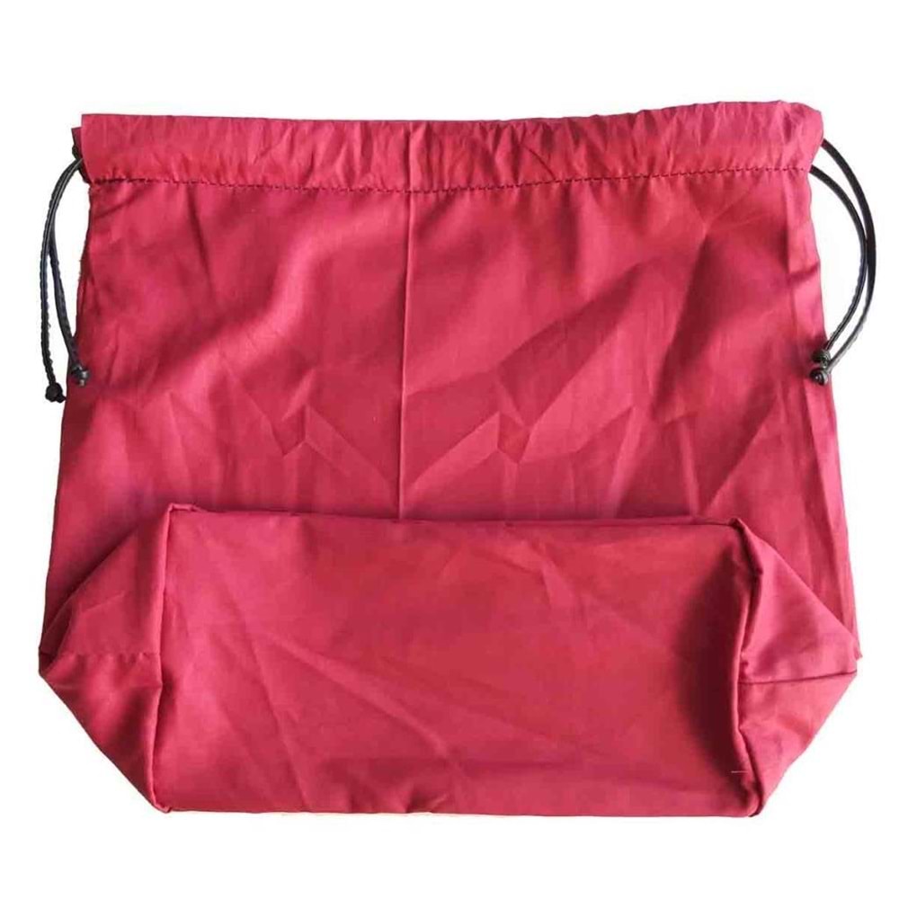 Çanta Aksesuar Örgü Çantaya Hazır Astar Tabanlı Büzgülü 22X12Cm Bordo