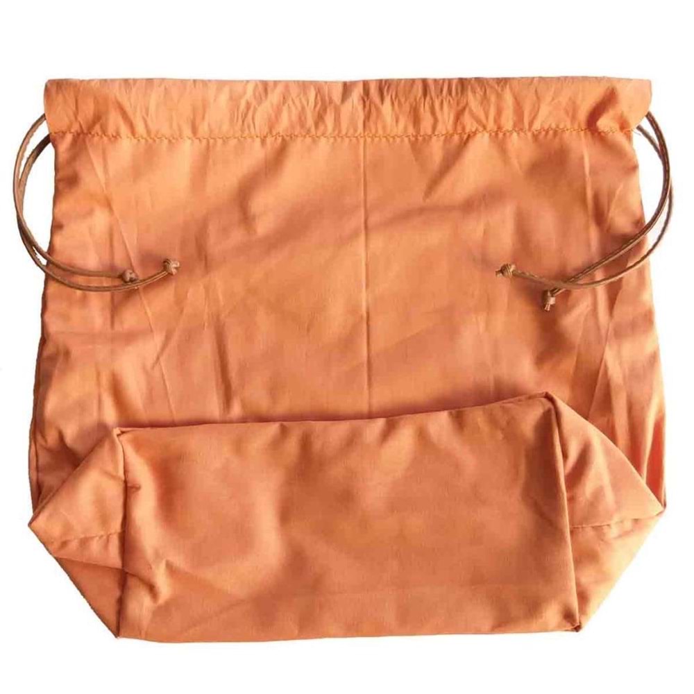 Çanta Aksesuar Örgü Çantaya Hazır Astar Tabanlı Büzgülü 22X12Cm Taba