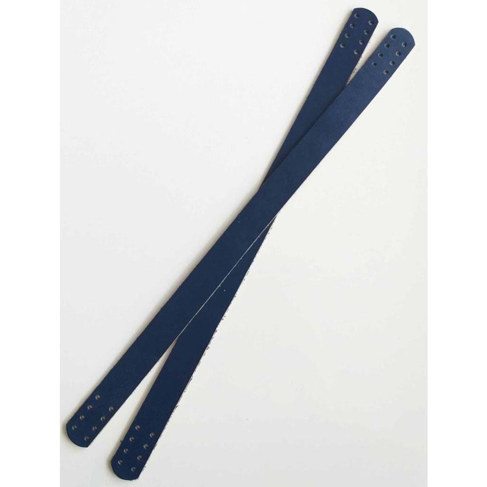 Çanta Aksesuar 35X2 Cm Gerçek Deri Çift Sap Lacivert