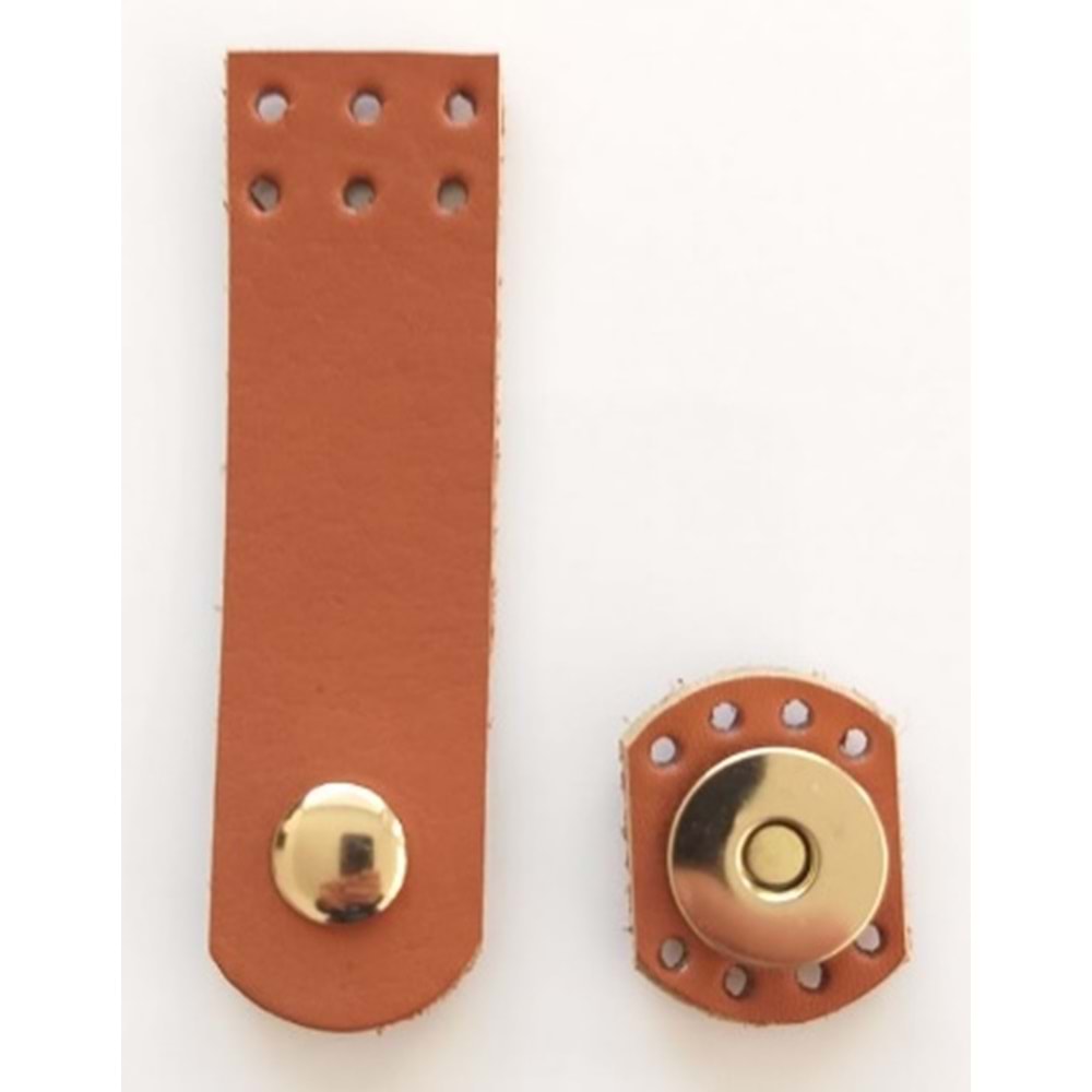 Çanta Aksesuar Gerçek Deri Taba Renk Mini Kapak 8X2,3 Cm Light Gold Metalli