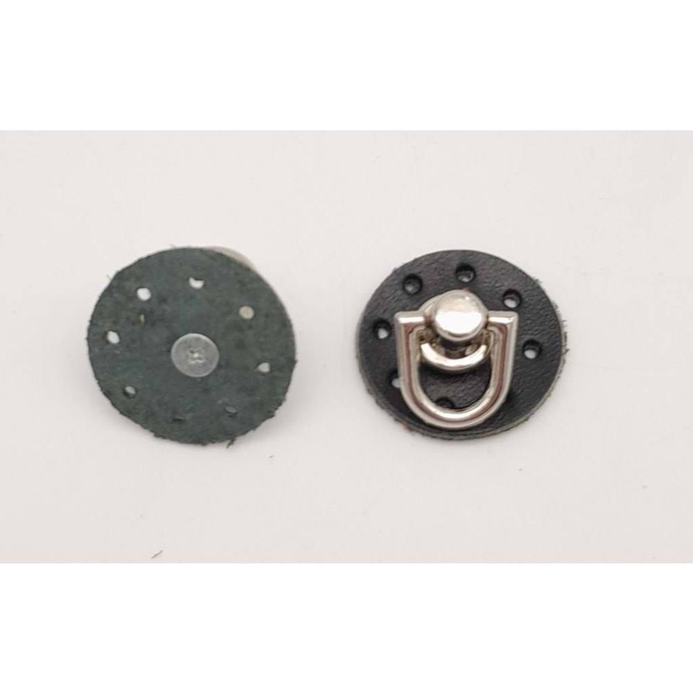 Çanta Aksesuar Siyah Renk Gerçek Deri Çift Küp Askı Gümüş Metal