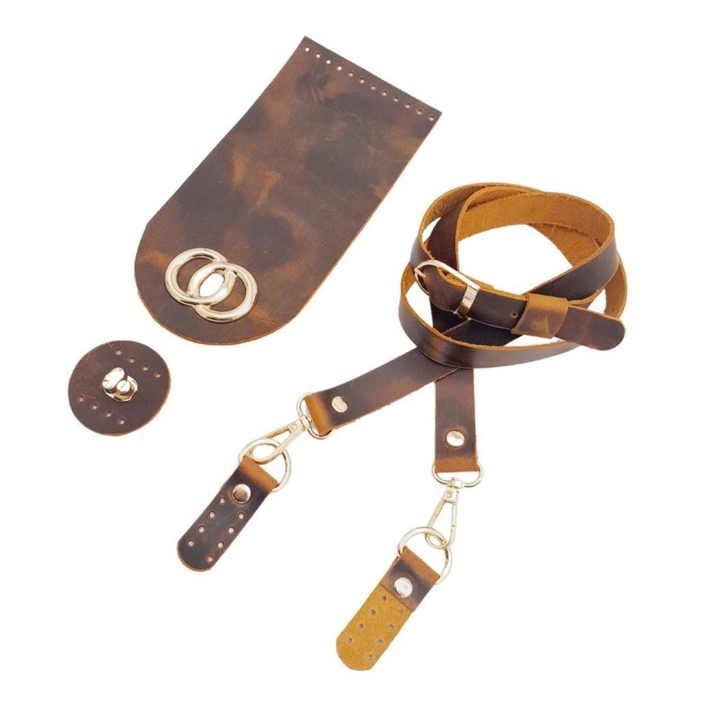 Çanta Aksesuar Crazy Oil Hardal Sarı Gerçek Deri Dual Model Çanta Seti Light Gold Metalli