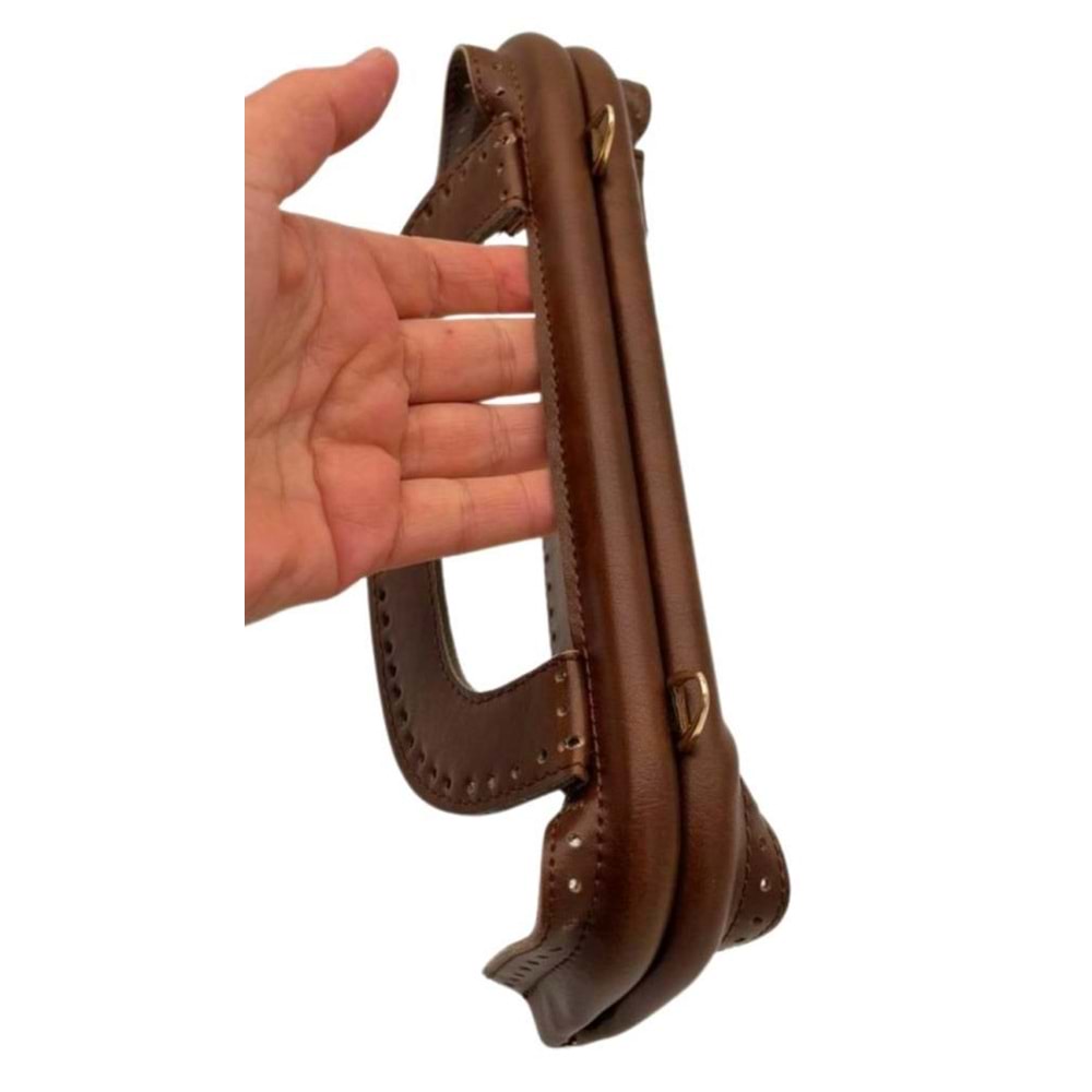 Çanta Aksesuar 25 cm Suni Derili Taba Renk Gizli Çanta Bursu Yeni Model