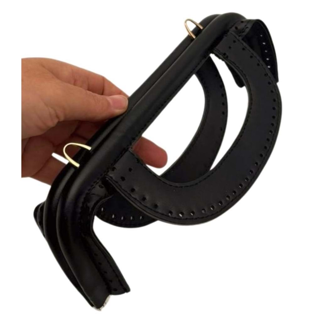 Çanta Aksesuar 25 cm Suni Derili Siyah Renk Gizli Çanta Bursu Yeni Model