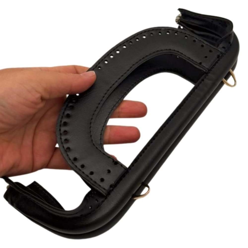 Çanta Aksesuar 25 cm Suni Derili Siyah Renk Gizli Çanta Bursu Yeni Model