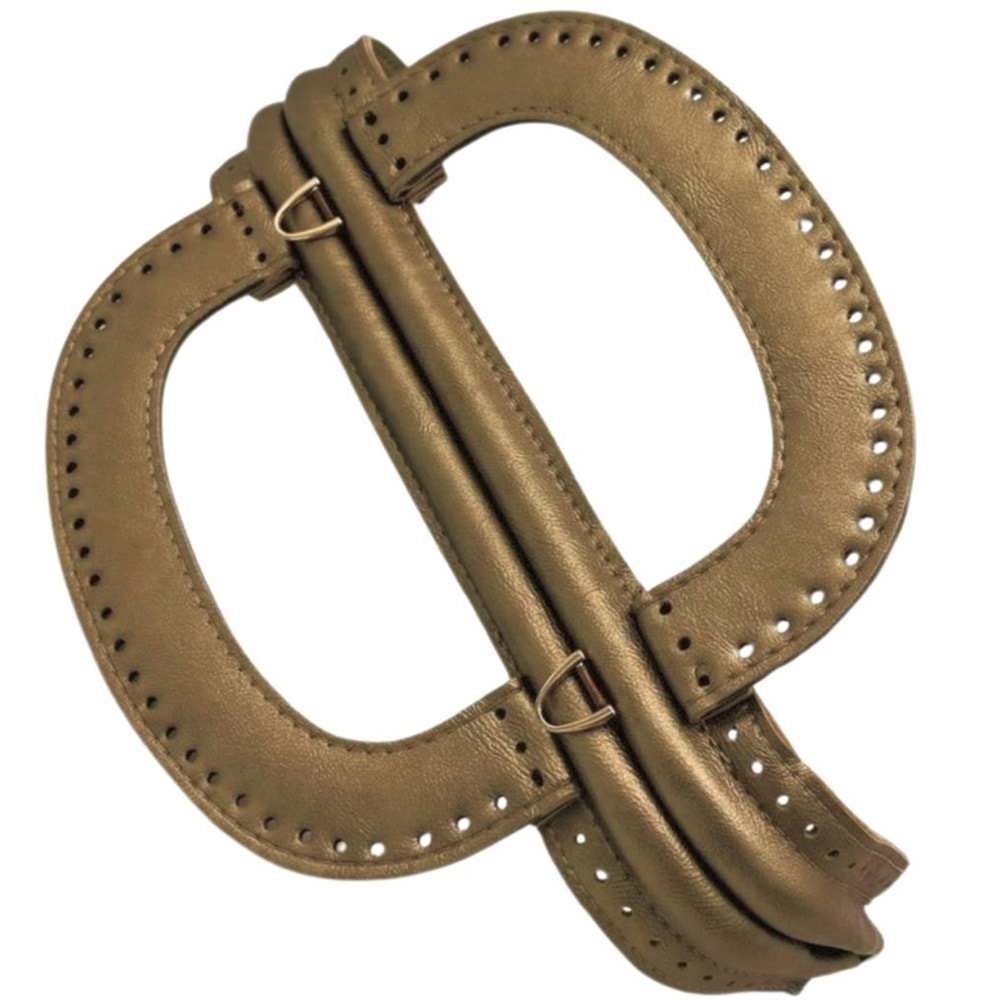 Çanta Aksesuar 25 cm Suni Derili Gold Renk Gizli Çanta Bursu Yeni Model