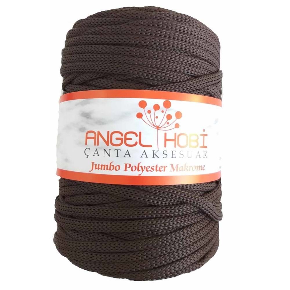 Çanta Aksesuar Koyu Kahve Renk 5 Mm Jumbo Polyester Makrome No:20