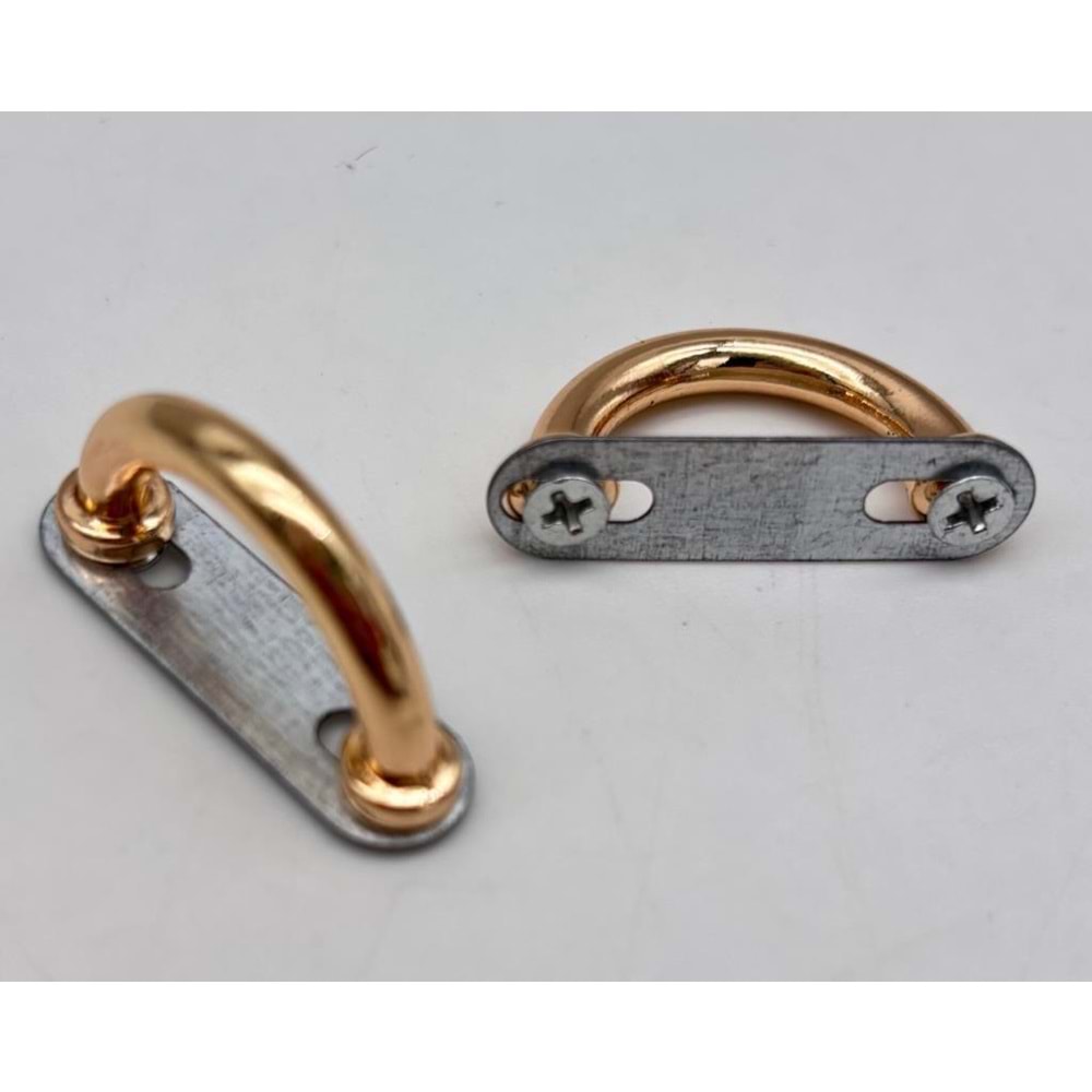 Çanta Aksesuar Çift Köprü Aparatı Light Gold Renk Oval Model