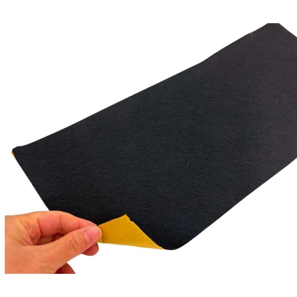Çanta Aksesuar 2 mm Yapışkanlı Keçe 20x45 Cm Siyah