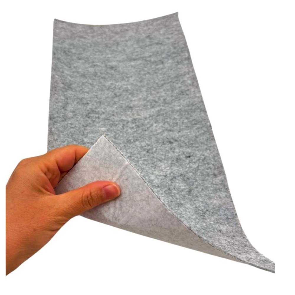 Çanta Aksesuar 2 mm Yapışkanlı Keçe 20x45 Cm Gri