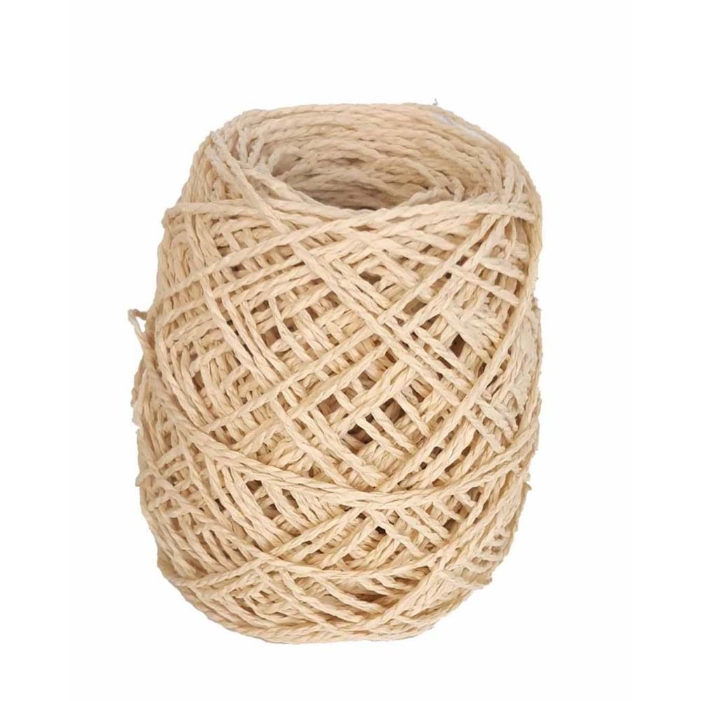 Çanta Aksesuar Saman Renk 50 Gr Sarılmış Kağıt İp
