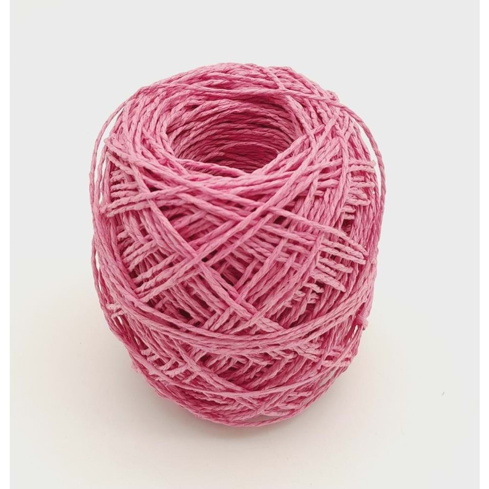 Çanta Aksesuar Koyu Pembe Renk 50 Gr Sarılmış Kağıt İp