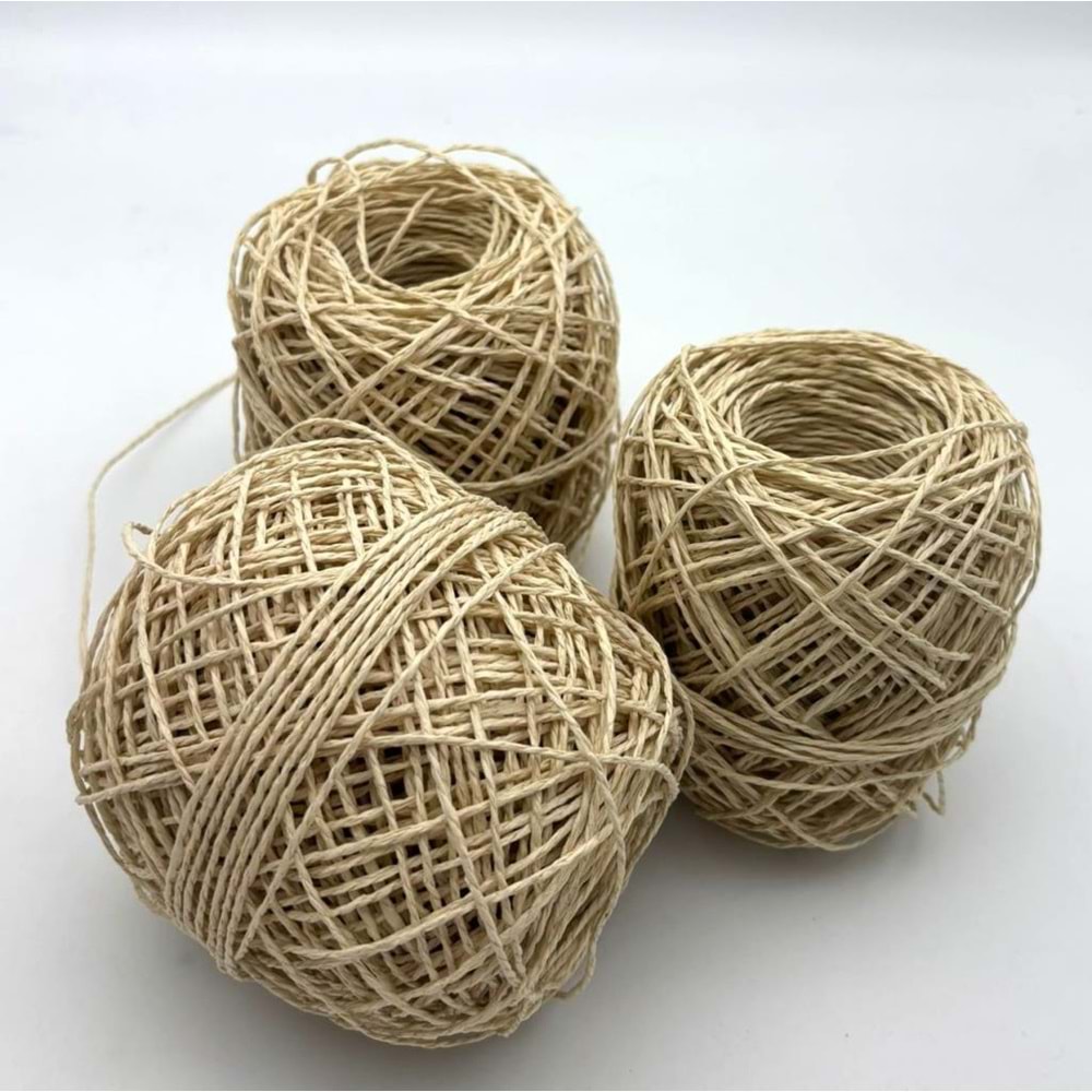 Çanta Aksesuar 3 Adet 50 Gr Sarılmış Kağıt İp Nohut Renk