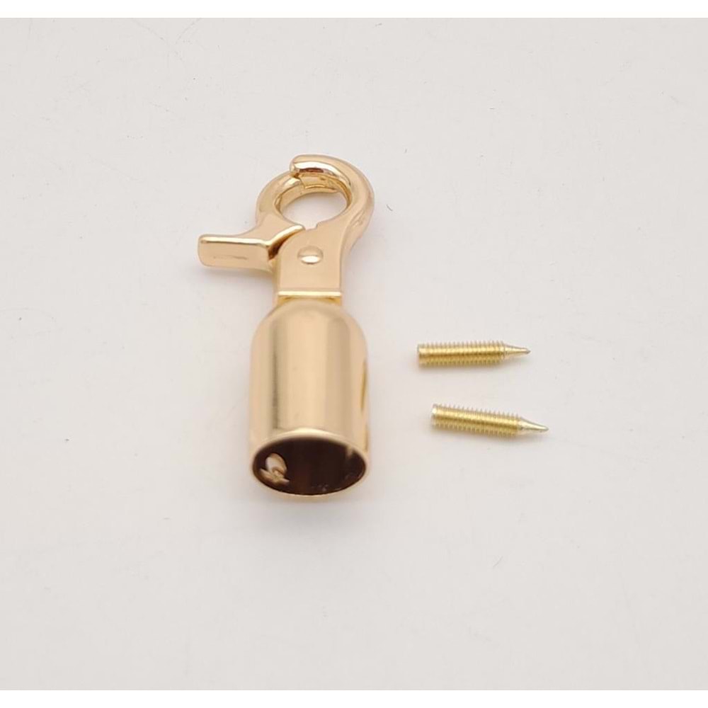 Çanta Aksesuar 12 mm Light Gold Renk Kancalı Kovan 1 Adet